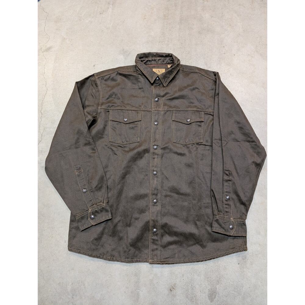 Red Head Ranch Willow Springs Snap Front Shirt Jacket Mens XL Brown Chore Work